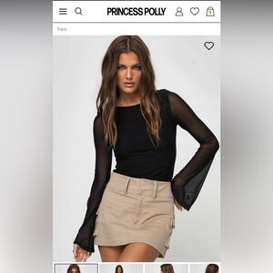 Princess Polly - Lukea Long sleeve bodysuit Black